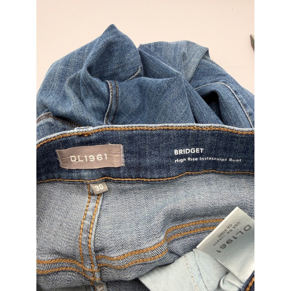 DL1961 Bridget Bootcut Jeans Womens 30 Blue High Rise Instasculpt Seaford 12162 - Picture 5 of 12